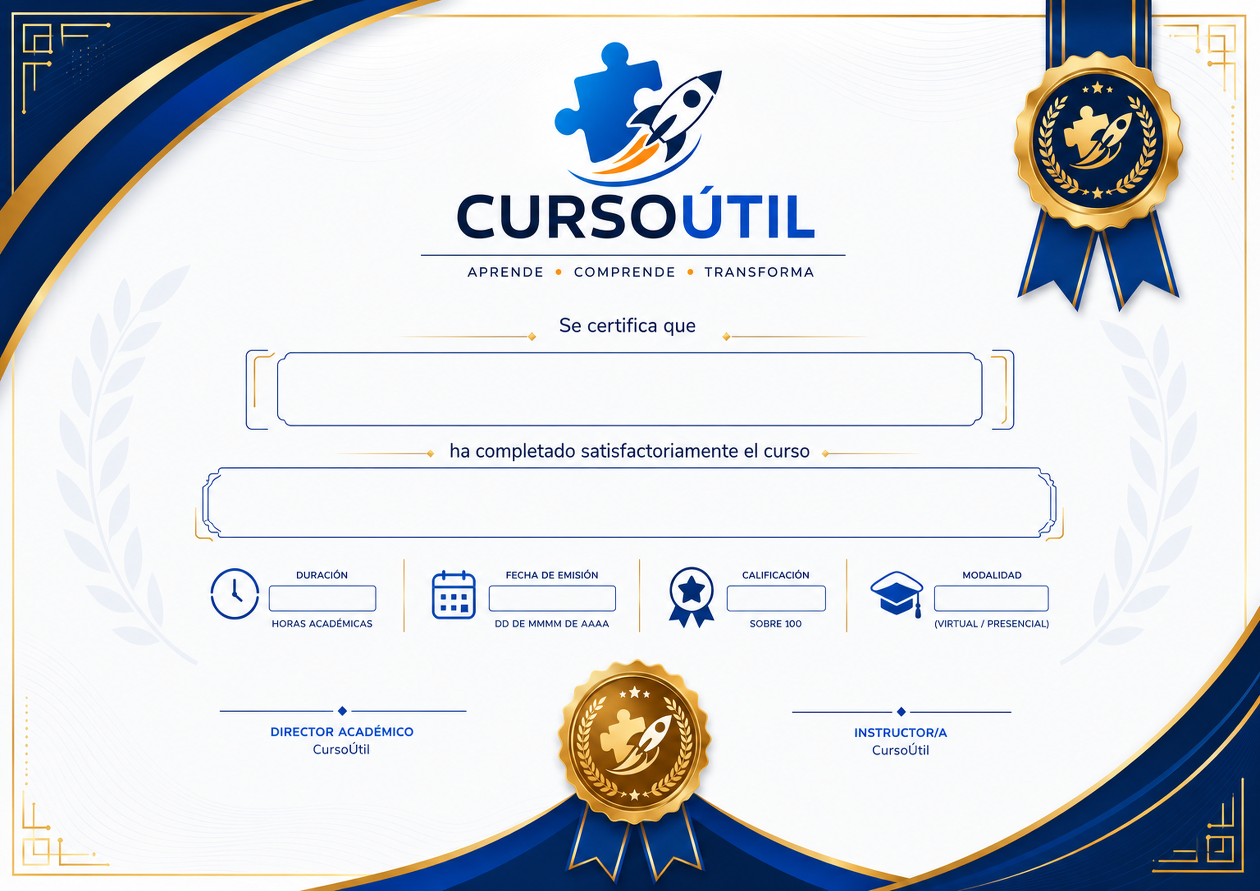 Certificado CursoÚtil
